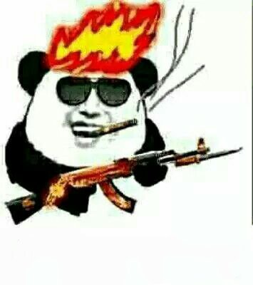 拿枪叼烟戴墨镜头上帽火金馆长 做表情 在线装逼,照片装饰,表情包